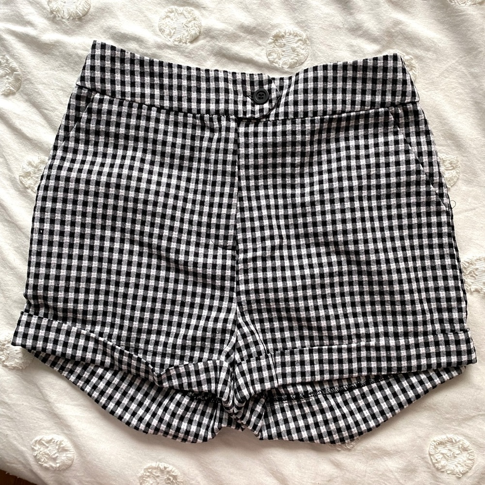 forever 21 gingham shorts
